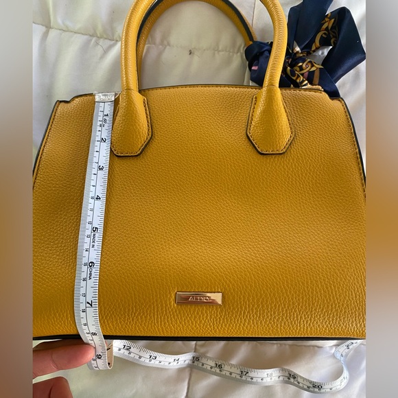 Aldo Mustard Yellow Satchel Crossbody Bag - Picture 1 of 8